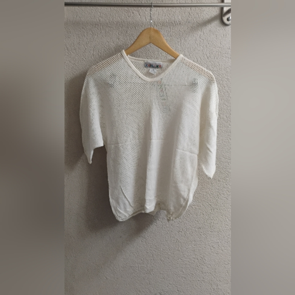 NWT Vintage 1980s A'Milano Womens Mesh Tee Shirt Sz M